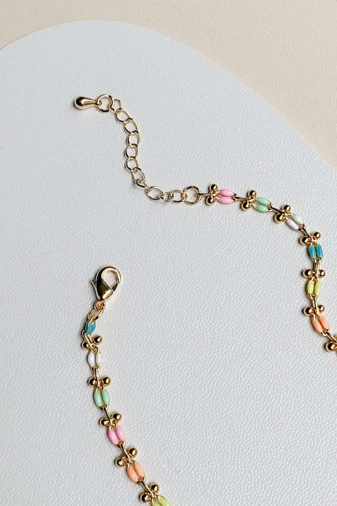 Enamel Bracelet With Adjustable Length
