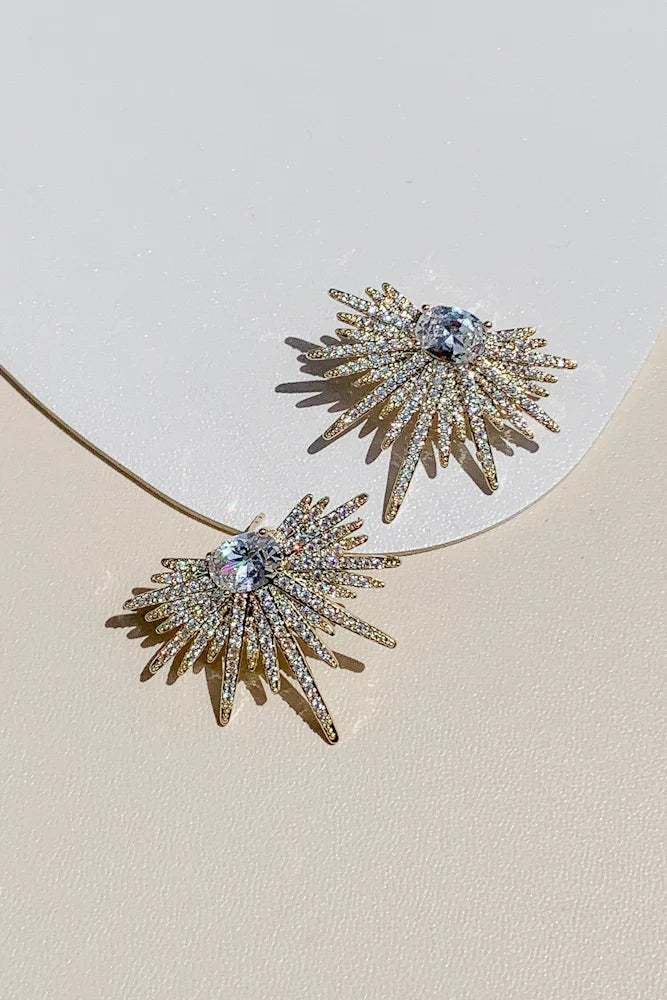 Elevate your evening with these stunning glass crystal earrings