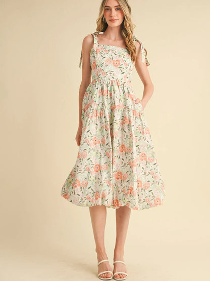 Bubble Hem Midi Dress