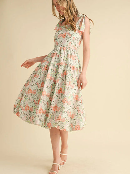 Bubble Hem Midi Dress