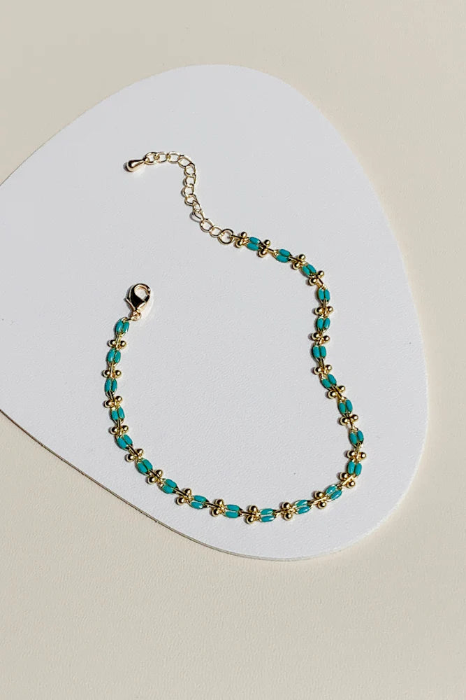 Enamel Bracelet With Adjustable Length