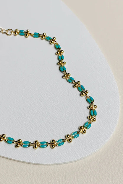 Enamel Bracelet With Adjustable Length