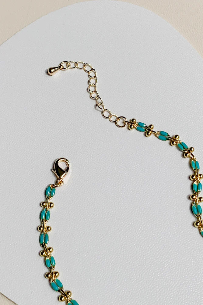 Enamel Bracelet With Adjustable Length