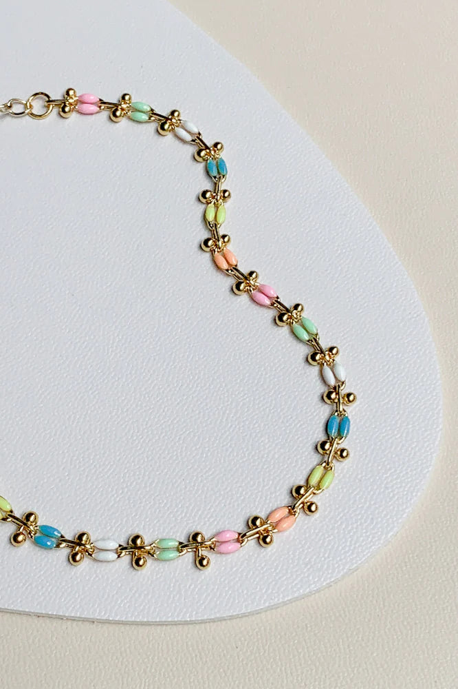 Enamel Bracelet With Adjustable Length