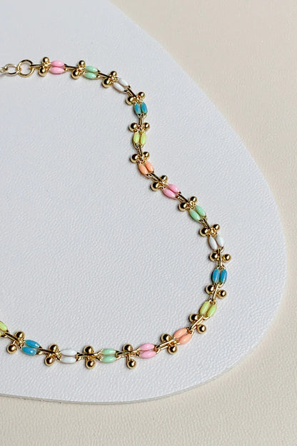 Enamel Bracelet With Adjustable Length