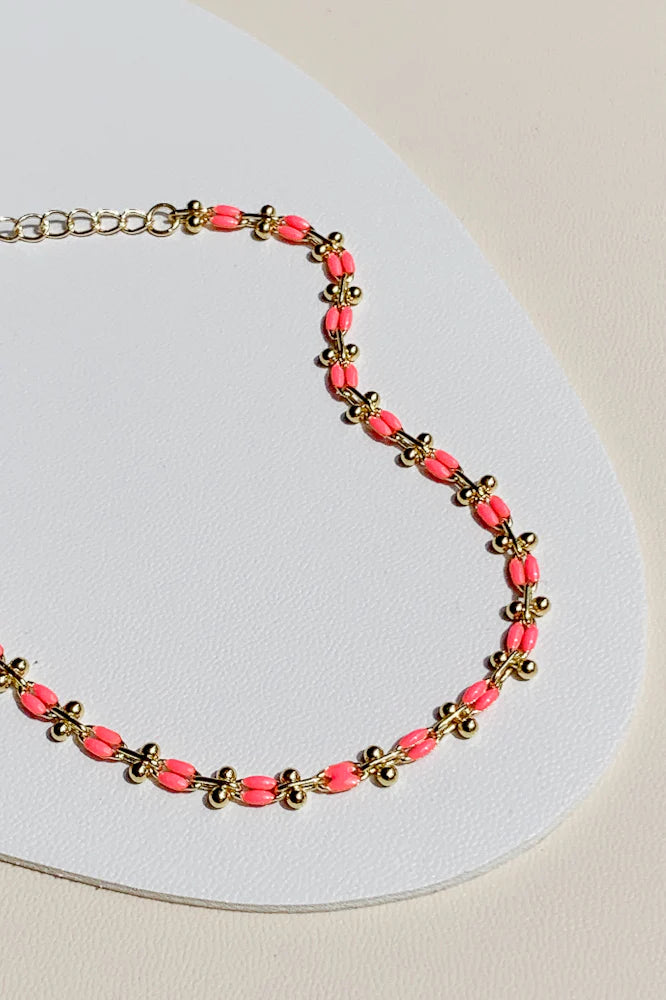 Enamel Bracelet With Adjustable Length