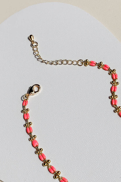 Enamel Bracelet With Adjustable Length