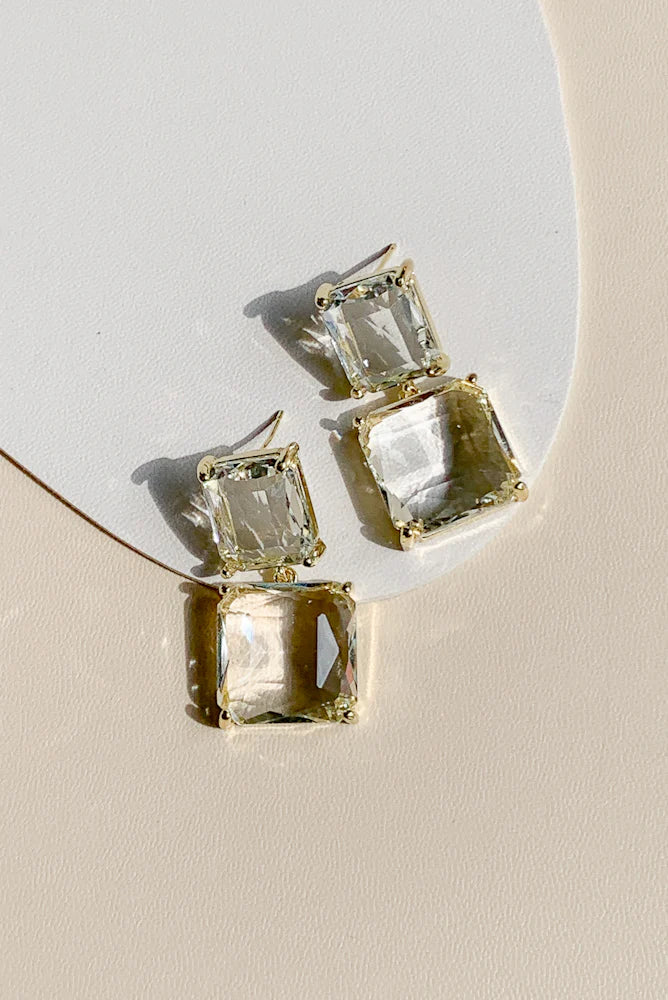 Elevate your look with glass crystal earrings