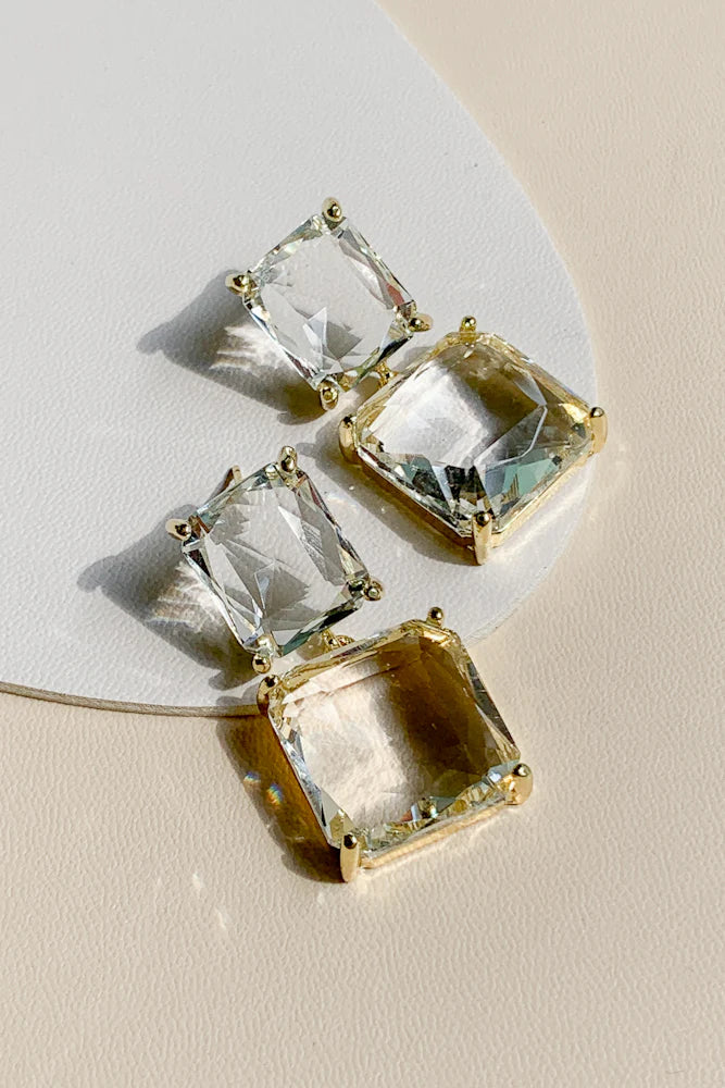Elevate your look with glass crystal earrings