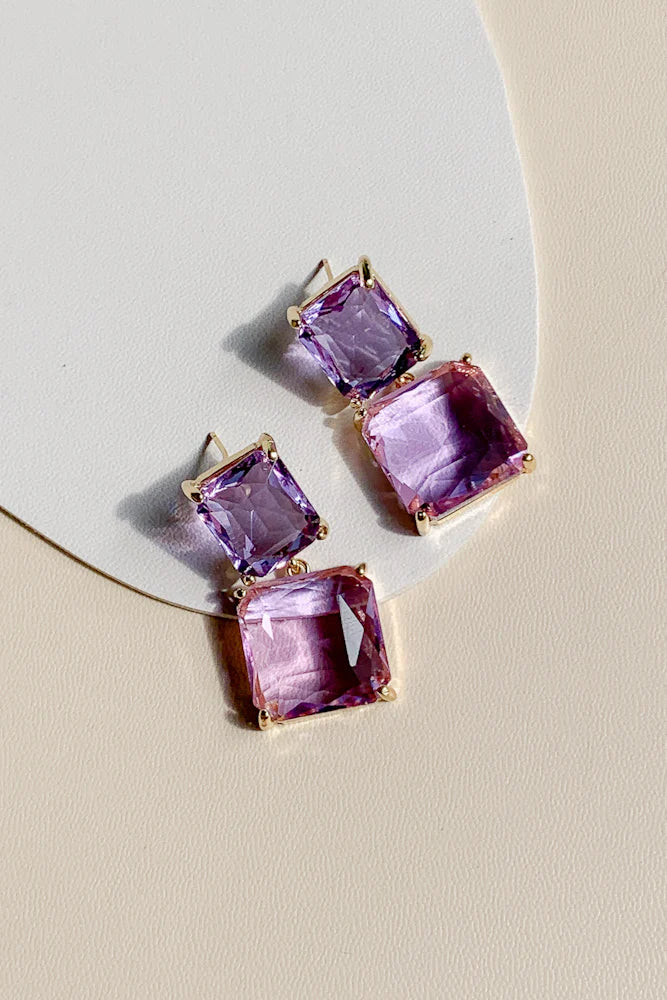Elevate your look with glass crystal earrings