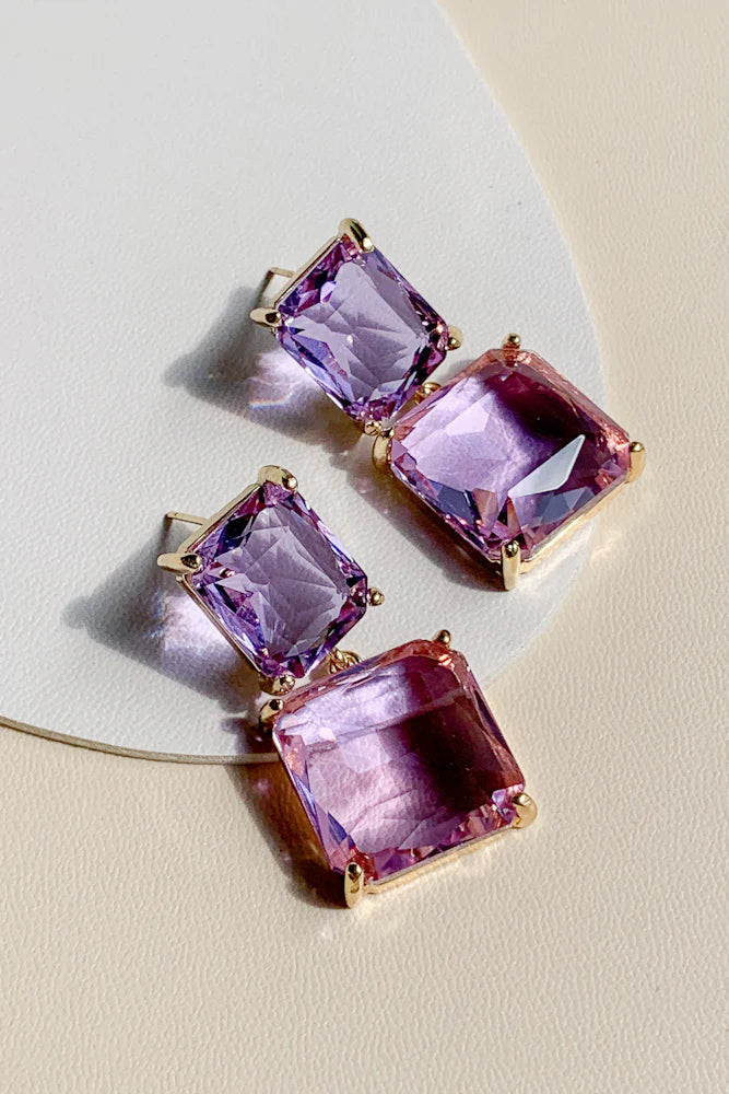Elevate your look with glass crystal earrings