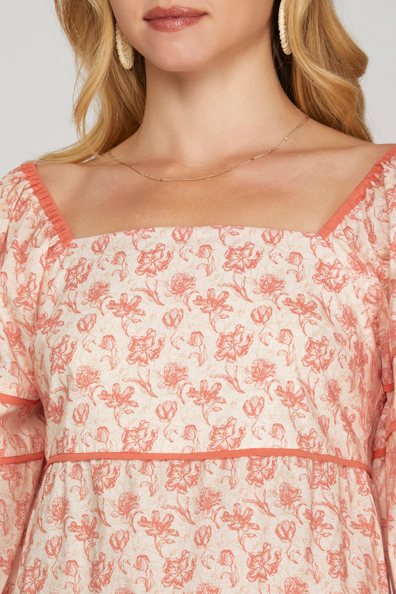 Floral Print Tiered Top